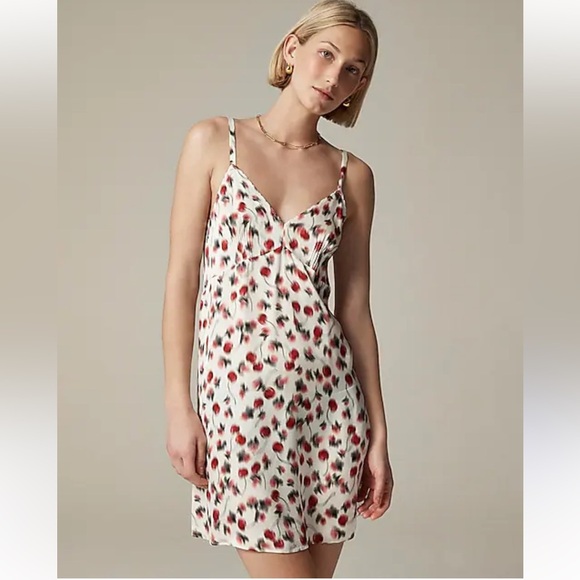 J. Crew Other - J. Crew CF514 Blurry Cherry Print Chemise sz L NWT
